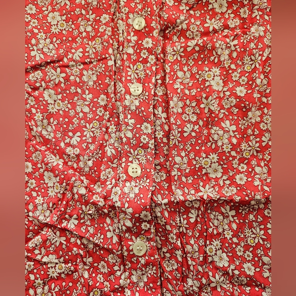 NWT - New Designer "Margaux USA" Floral Tie Waist Midi Shirt Dress - Size XL - Picture 10 of 13